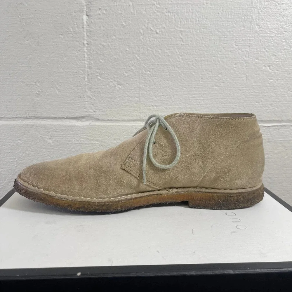 BOSS Orange Taupe Suede Leather Chukka Ankle Boots Lace up Men's‎ 43 EU/10 US